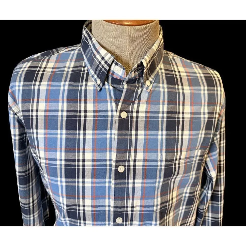 NWT J. Crew Flex Washed Slim Button Down Plaid Shirt XL Re-Imagined Sustainable